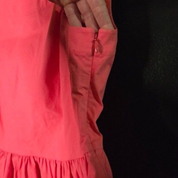 Kate Spade Pink Sleeveless Peplum Top Back Button Detail Preppy Soft Girl Office - Picture 7 of 8